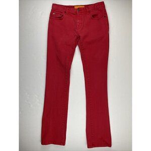 Enjoi Skateboading Sundays Slim Fit Pants Women’s 30 Cotton Stretch Red Denim